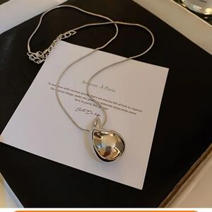 3pc- Silver-tone Necklace & Earrings Matching Set